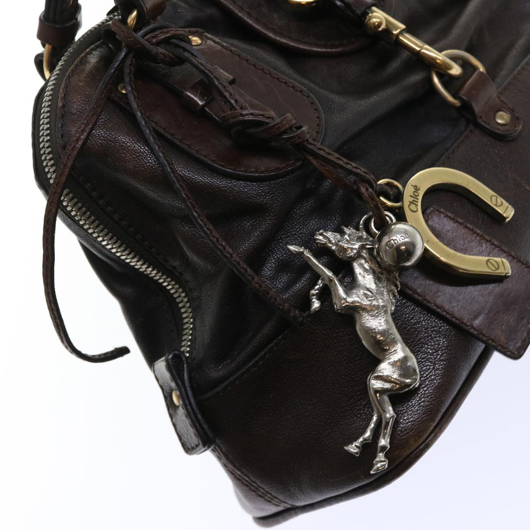 Chloe Kerala Hand Bag Leather Brown bs7665