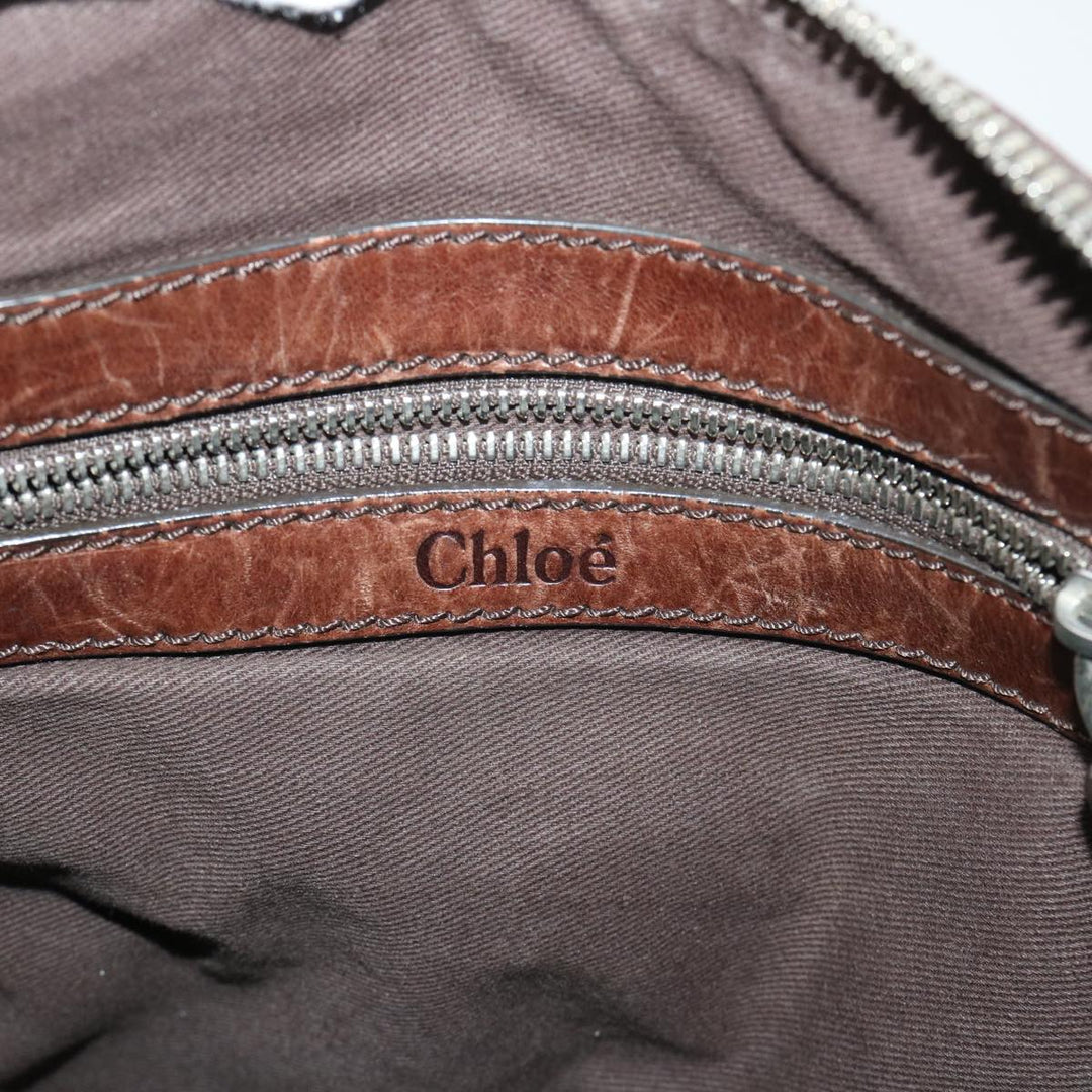 Chloe Kerala Hand Bag Leather Brown bs7665