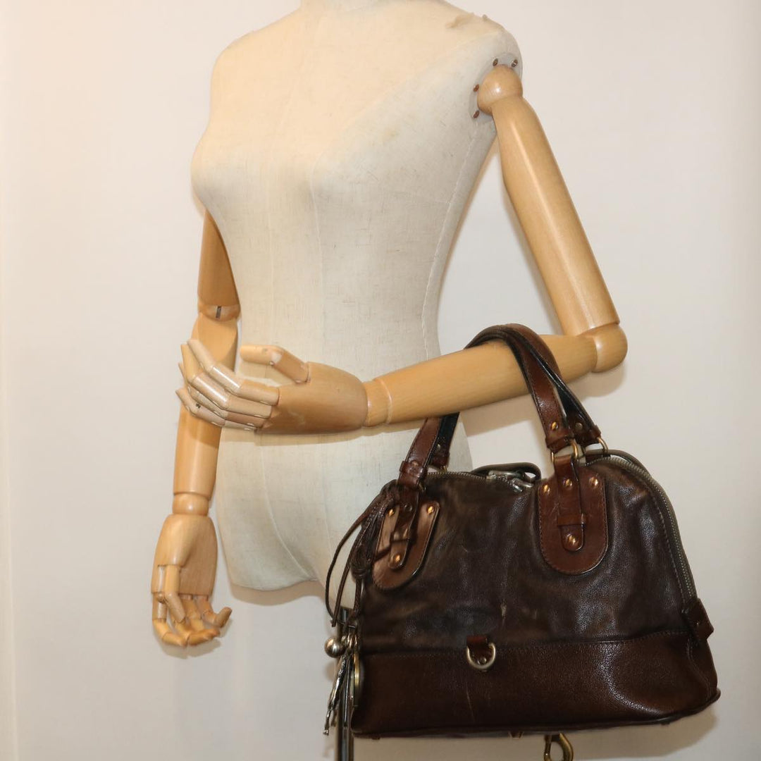 Chloe Kerala Hand Bag Leather Brown bs7665