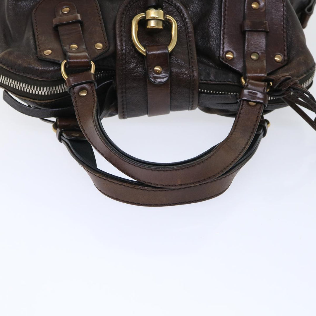 Chloe Kerala Hand Bag Leather Brown bs7665