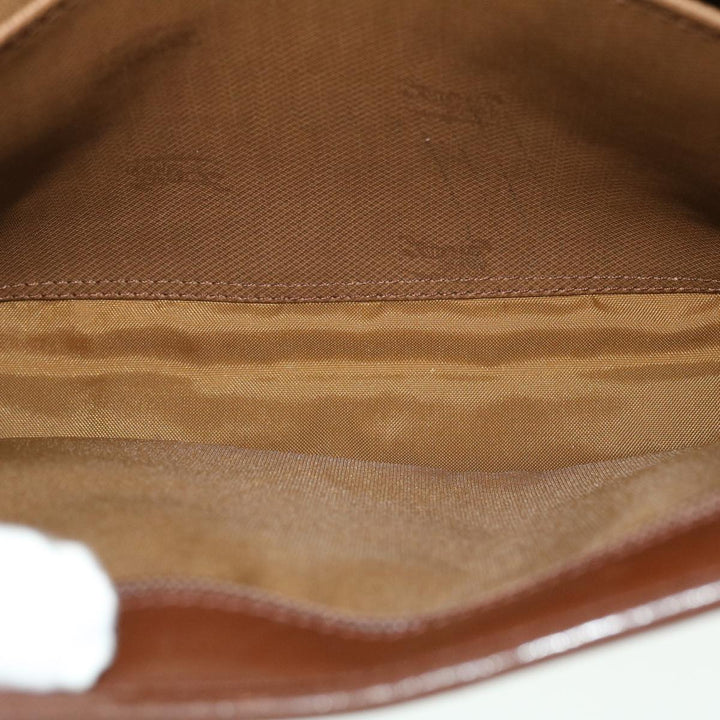BURBERRYSs Nova Check Clutch Bag Canvas Leather Brown Beige Auth bs7696