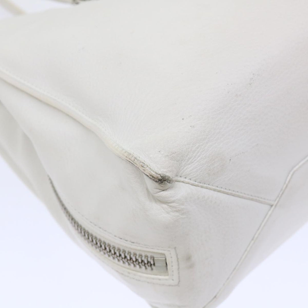 Top Quality Balenciaga Paper Hand Bag Leather White 432596 Auth bs7729
