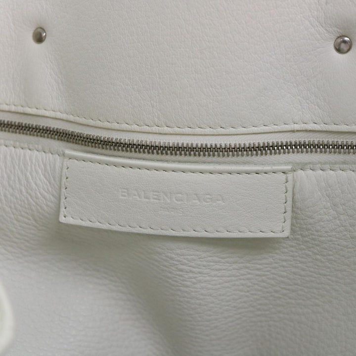 Top Quality Balenciaga Paper Hand Bag Leather White 432596 Auth bs7729