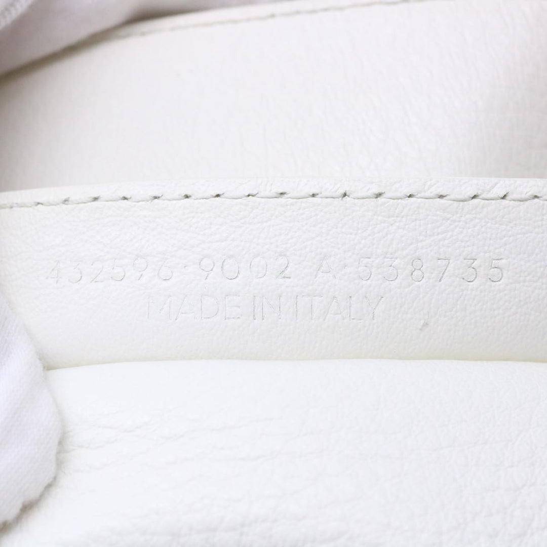 Top Quality Balenciaga Paper Hand Bag Leather White 432596 Auth bs7729