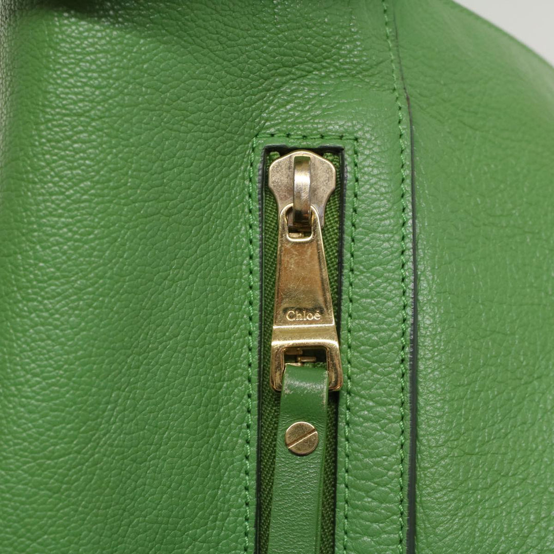 Chloe Shoulder Bag Leather Green bs7864