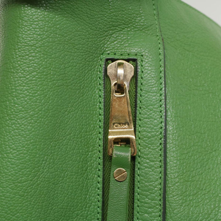 Chloe Shoulder Bag Leather Green bs7864
