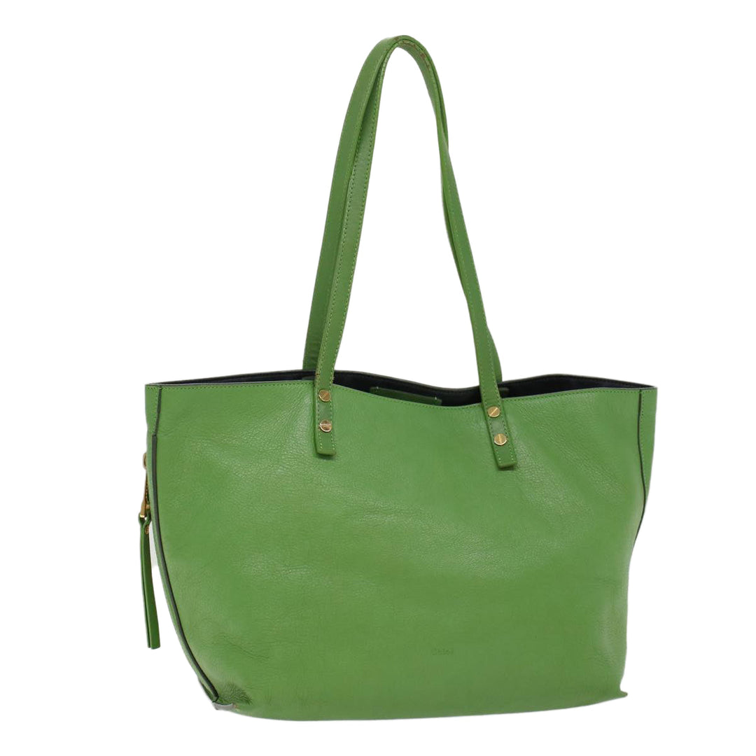 Chloe Shoulder Bag Leather Green bs7864