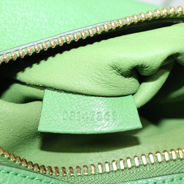 Chloe Shoulder Bag Leather Green bs7864