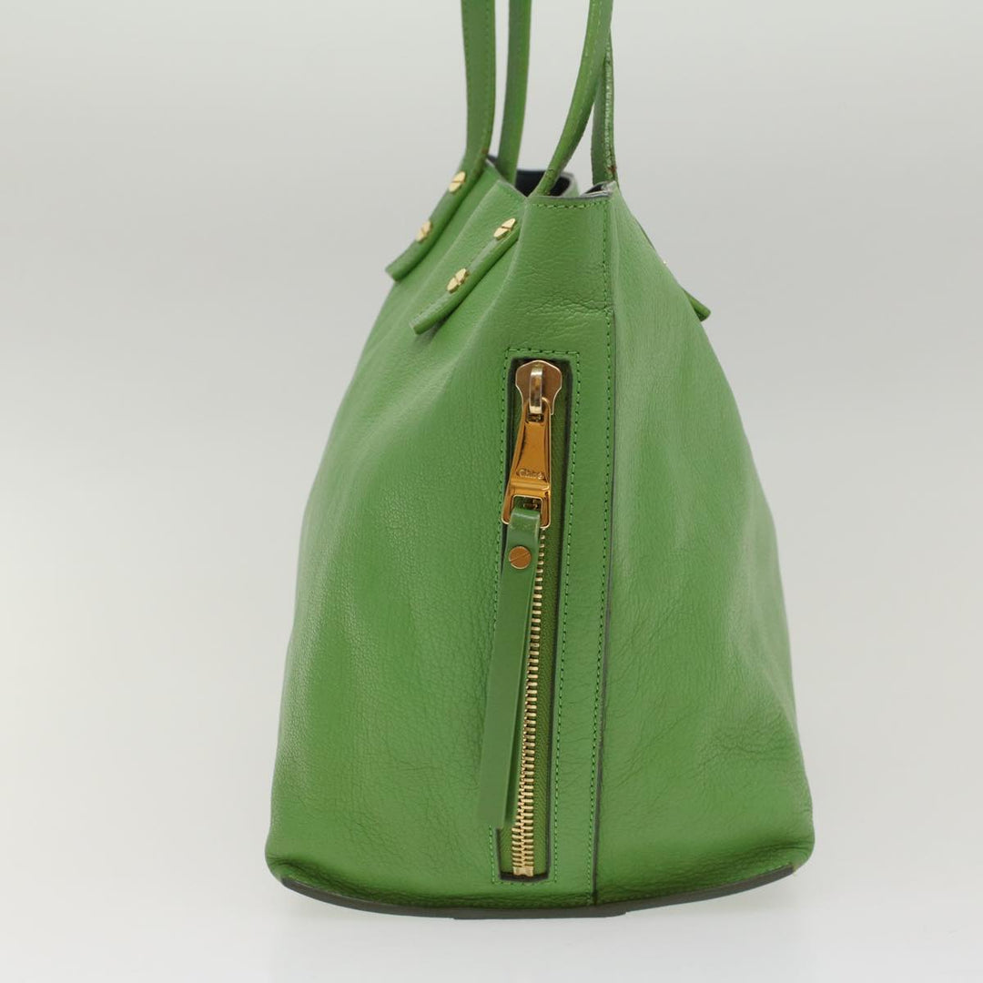 Chloe Shoulder Bag Leather Green bs7864