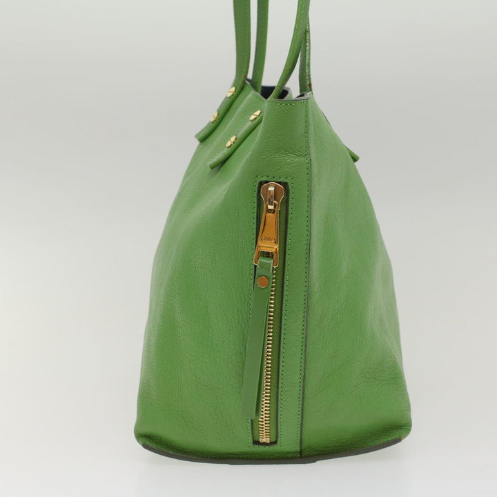 Chloe Shoulder Bag Leather Green bs7864