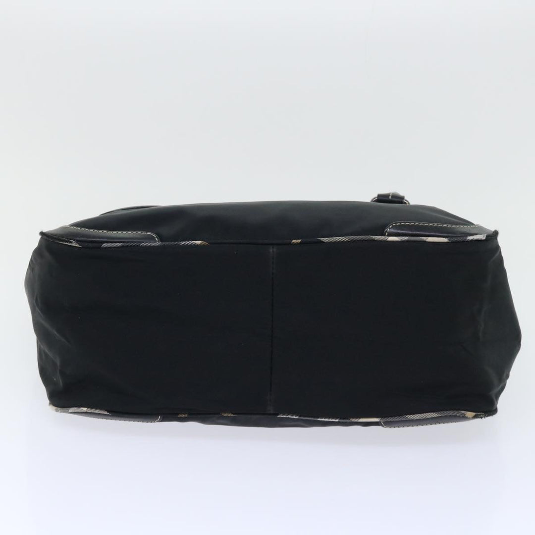 Burberry Blue Label Shoulder Bag Nylon Black Auth bs7873