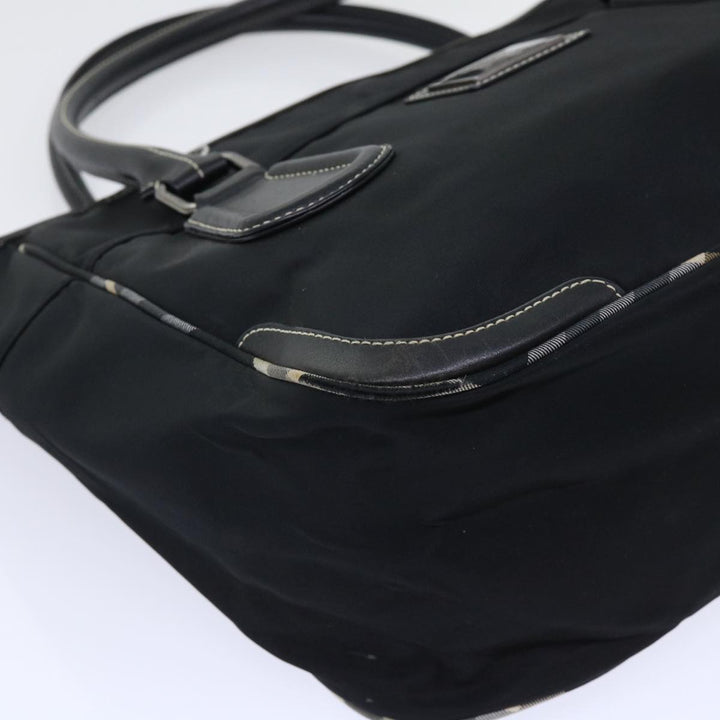 Burberry Blue Label Shoulder Bag Nylon Black Auth bs7873