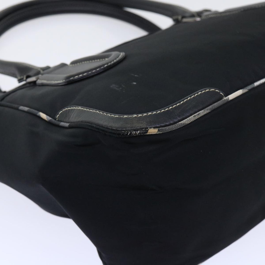 Burberry Blue Label Shoulder Bag Nylon Black Auth bs7873