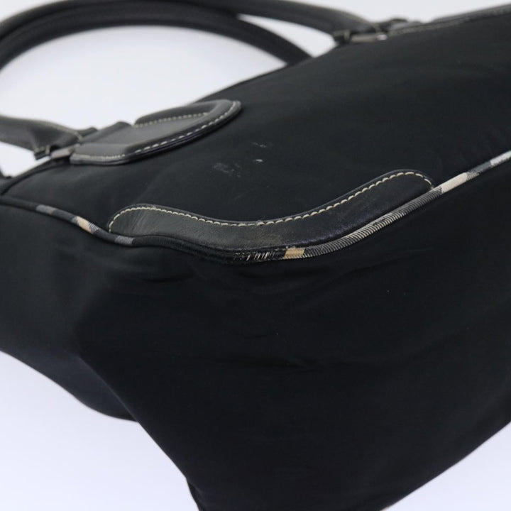 Burberry Blue Label Shoulder Bag Nylon Black Auth bs7873