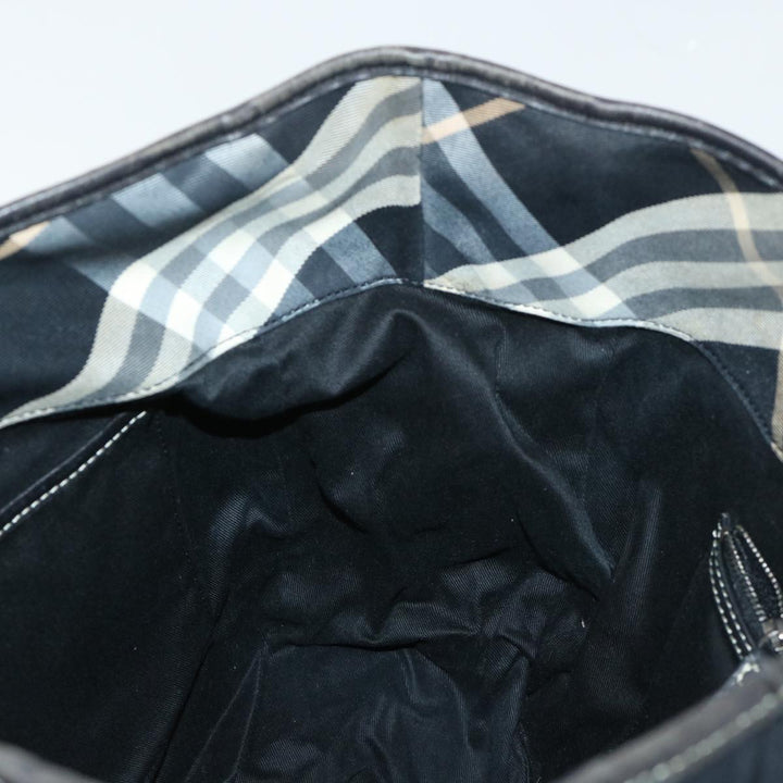 Burberry Blue Label Shoulder Bag Nylon Black Auth bs7873