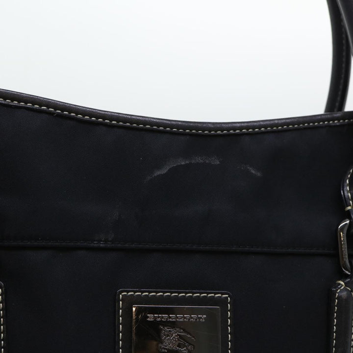 Burberry Blue Label Shoulder Bag Nylon Black Auth bs7873