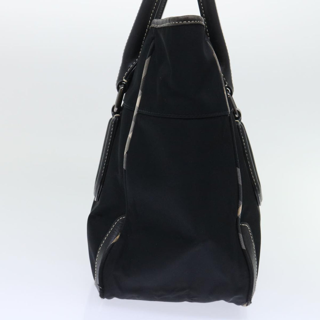 Burberry Blue Label Shoulder Bag Nylon Black Auth bs7873