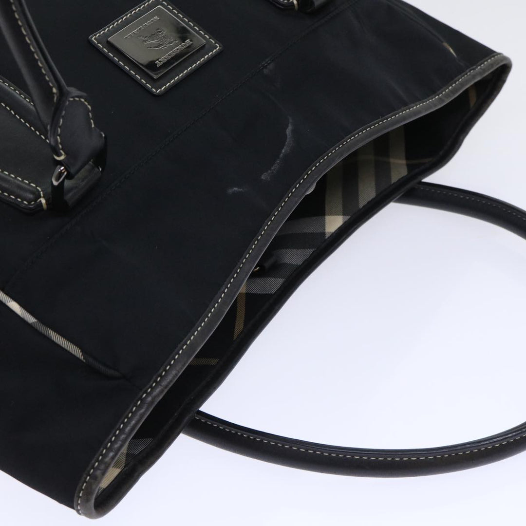 Burberry Blue Label Shoulder Bag Nylon Black Auth bs7873
