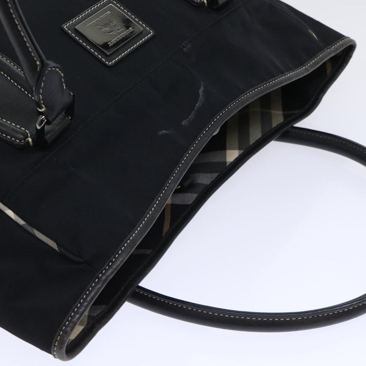 Burberry Blue Label Shoulder Bag Nylon Black Auth bs7873