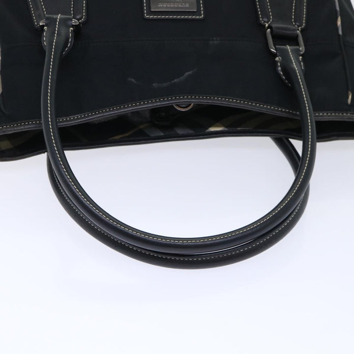Burberry Blue Label Shoulder Bag Nylon Black Auth bs7873