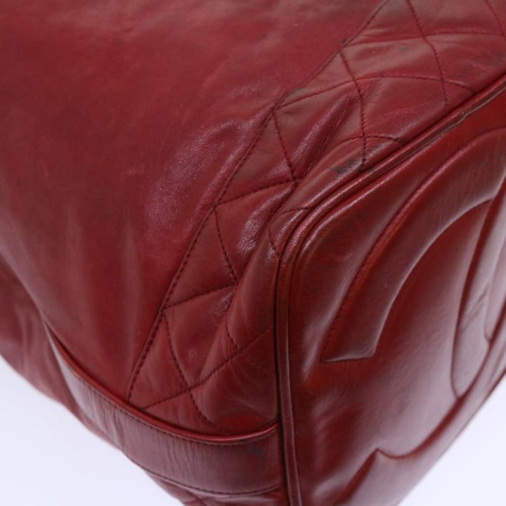 Top Quality Chanel Chain Shoulder Bag Lamb Skin Red CC Auth bs7902