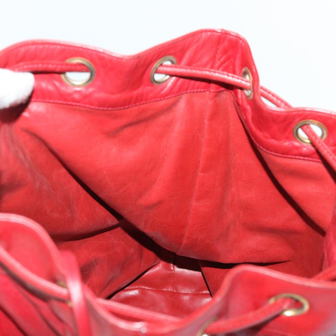 Top Quality Chanel Chain Shoulder Bag Lamb Skin Red CC Auth bs7902