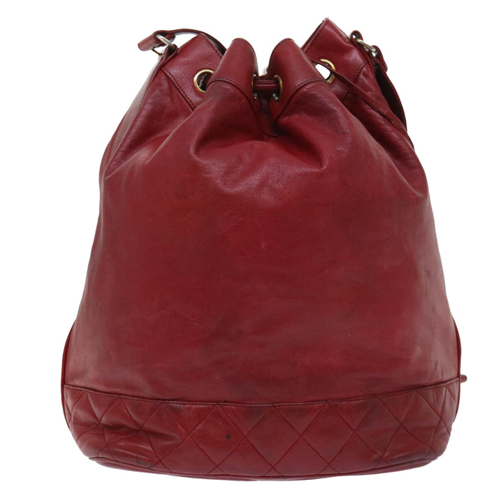 Top Quality Chanel Chain Shoulder Bag Lamb Skin Red CC Auth bs7902