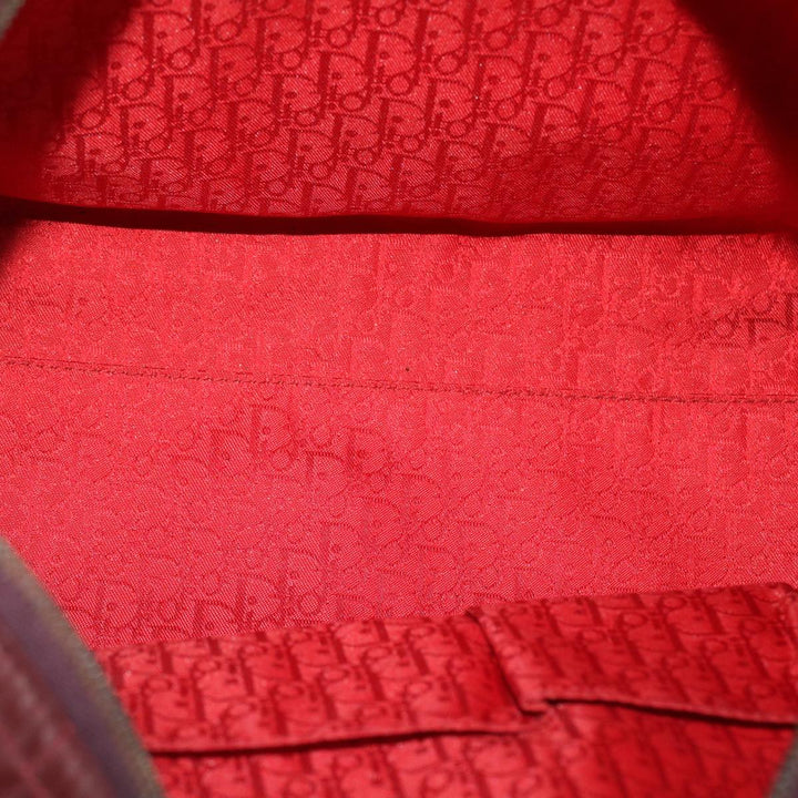 CHRISTIAN Dior Canage Shoulder Bag Patent leather Wine Red Auth bs8029