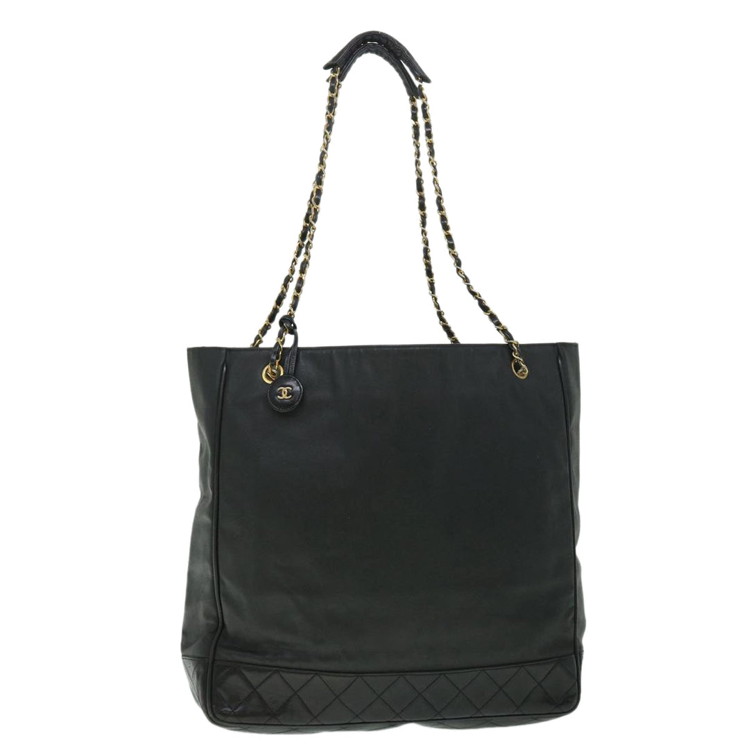 Top Quality Chanel Chain Shoulder Bag PVC Leather Black CC Auth bs8052