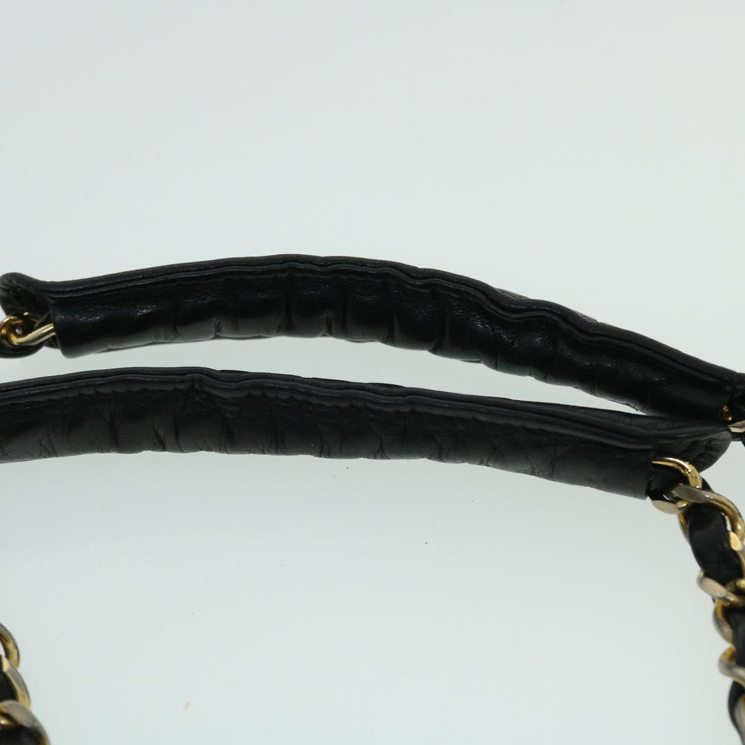 Top Quality Chanel Chain Shoulder Bag PVC Leather Black CC Auth bs8052