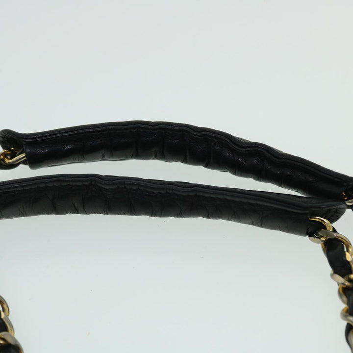 Top Quality Chanel Chain Shoulder Bag PVC Leather Black CC Auth bs8052