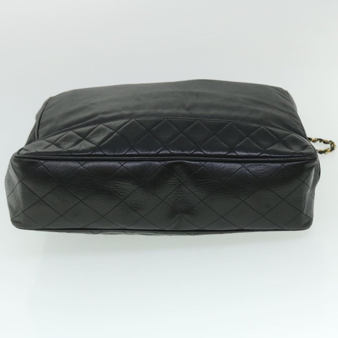 Top Quality Chanel Chain Shoulder Bag PVC Leather Black CC Auth bs8052