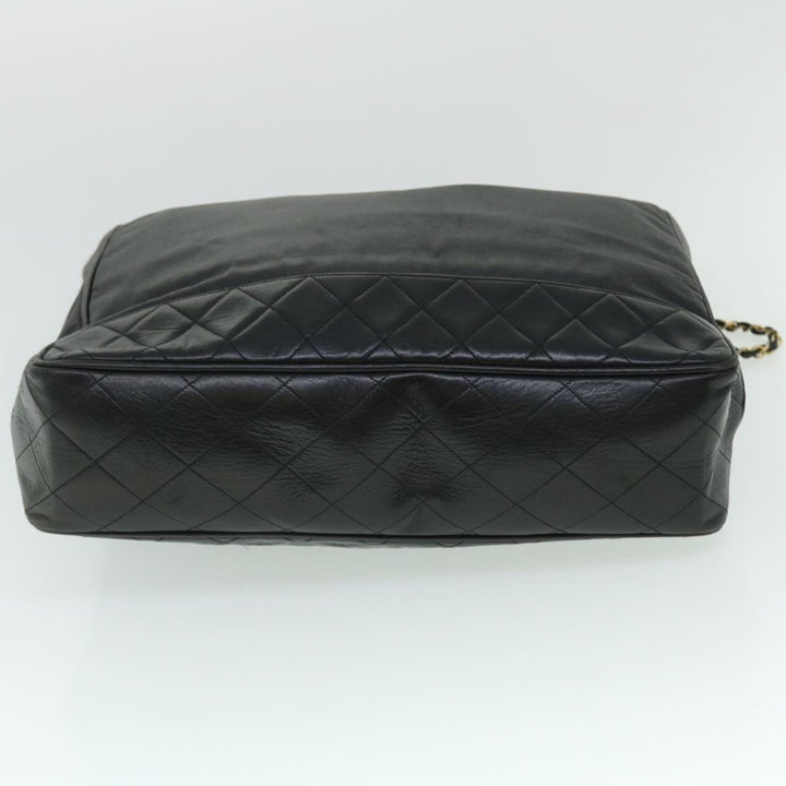 Top Quality Chanel Chain Shoulder Bag PVC Leather Black CC Auth bs8052