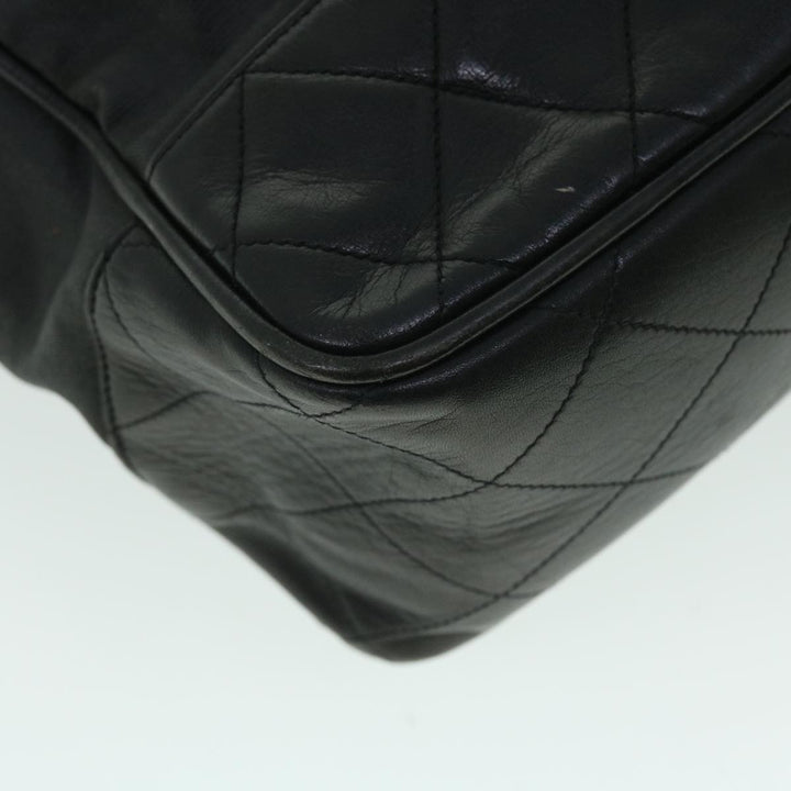Top Quality Chanel Chain Shoulder Bag PVC Leather Black CC Auth bs8052