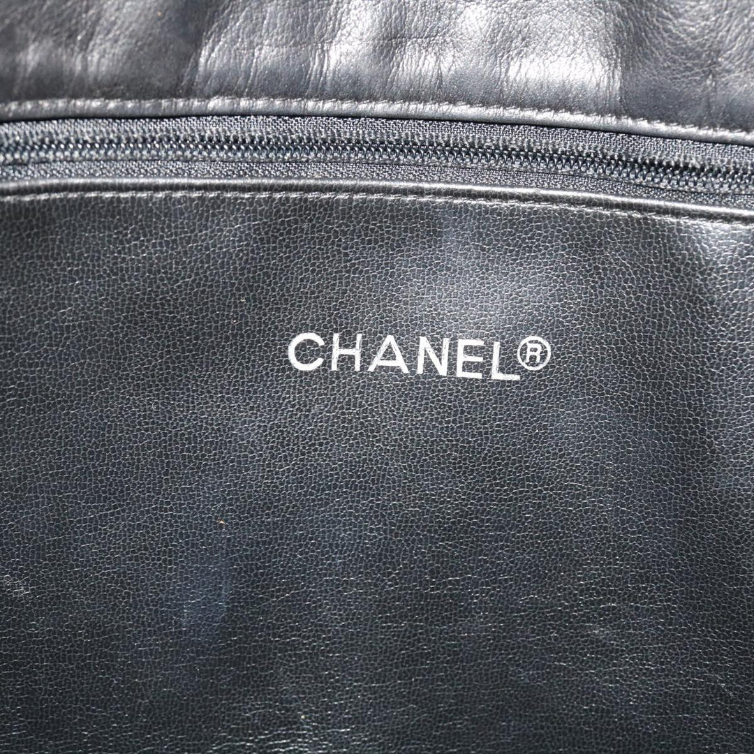 Top Quality Chanel Chain Shoulder Bag PVC Leather Black CC Auth bs8052