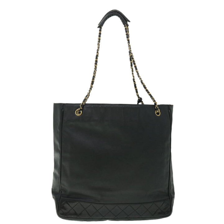 Top Quality Chanel Chain Shoulder Bag PVC Leather Black CC Auth bs8052