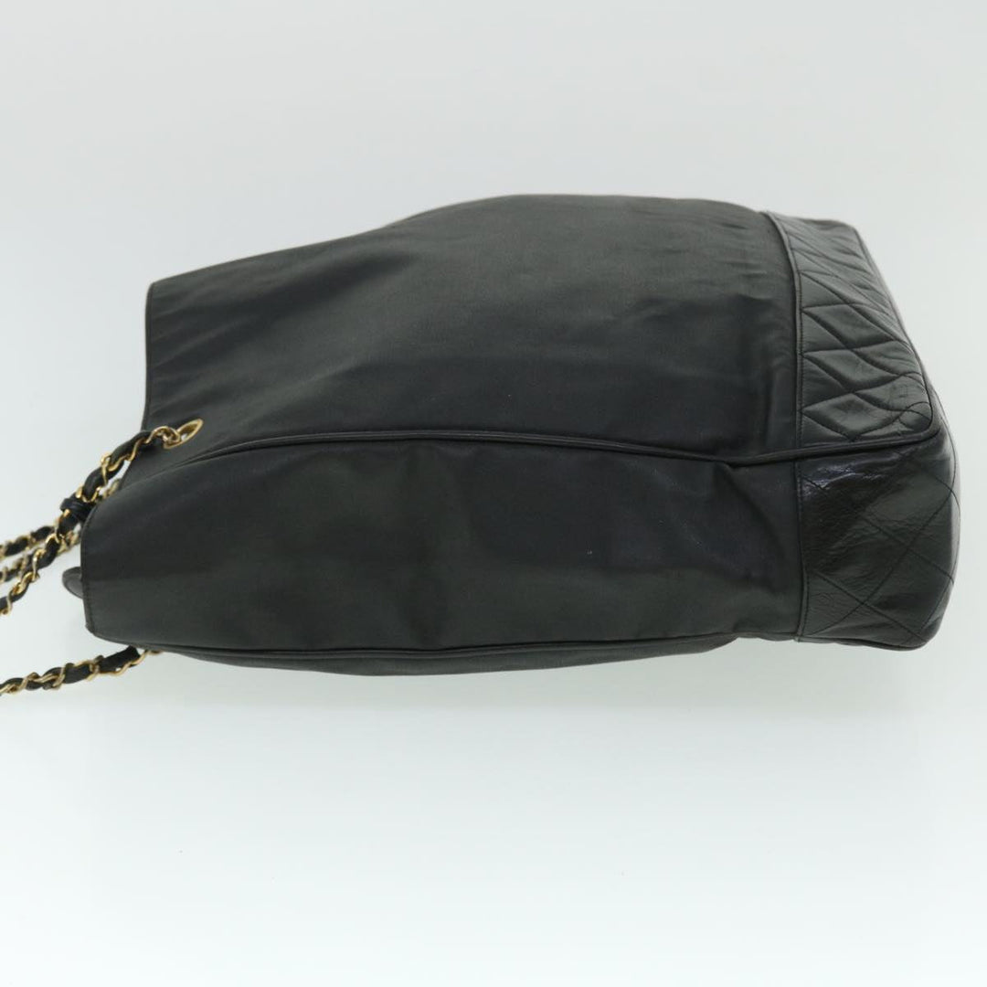 Top Quality Chanel Chain Shoulder Bag PVC Leather Black CC Auth bs8052
