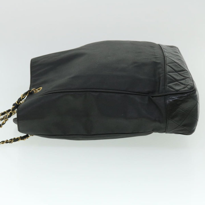 Top Quality Chanel Chain Shoulder Bag PVC Leather Black CC Auth bs8052