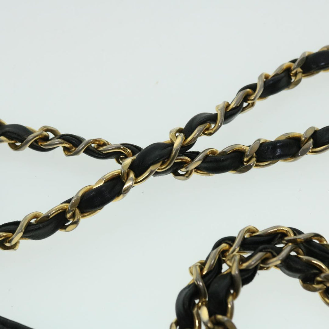Top Quality Chanel Chain Shoulder Bag PVC Leather Black CC Auth bs8052