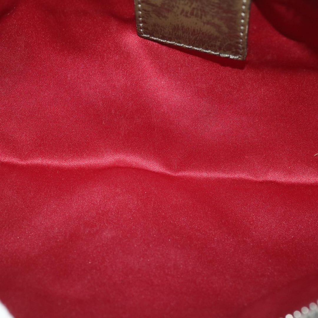 Burberry Clutch Bag Satin Red Auth bs8238