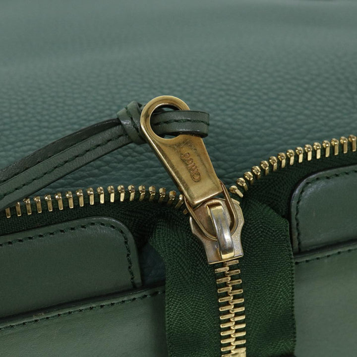 Chloe Tote Bag Leather Green bs8301