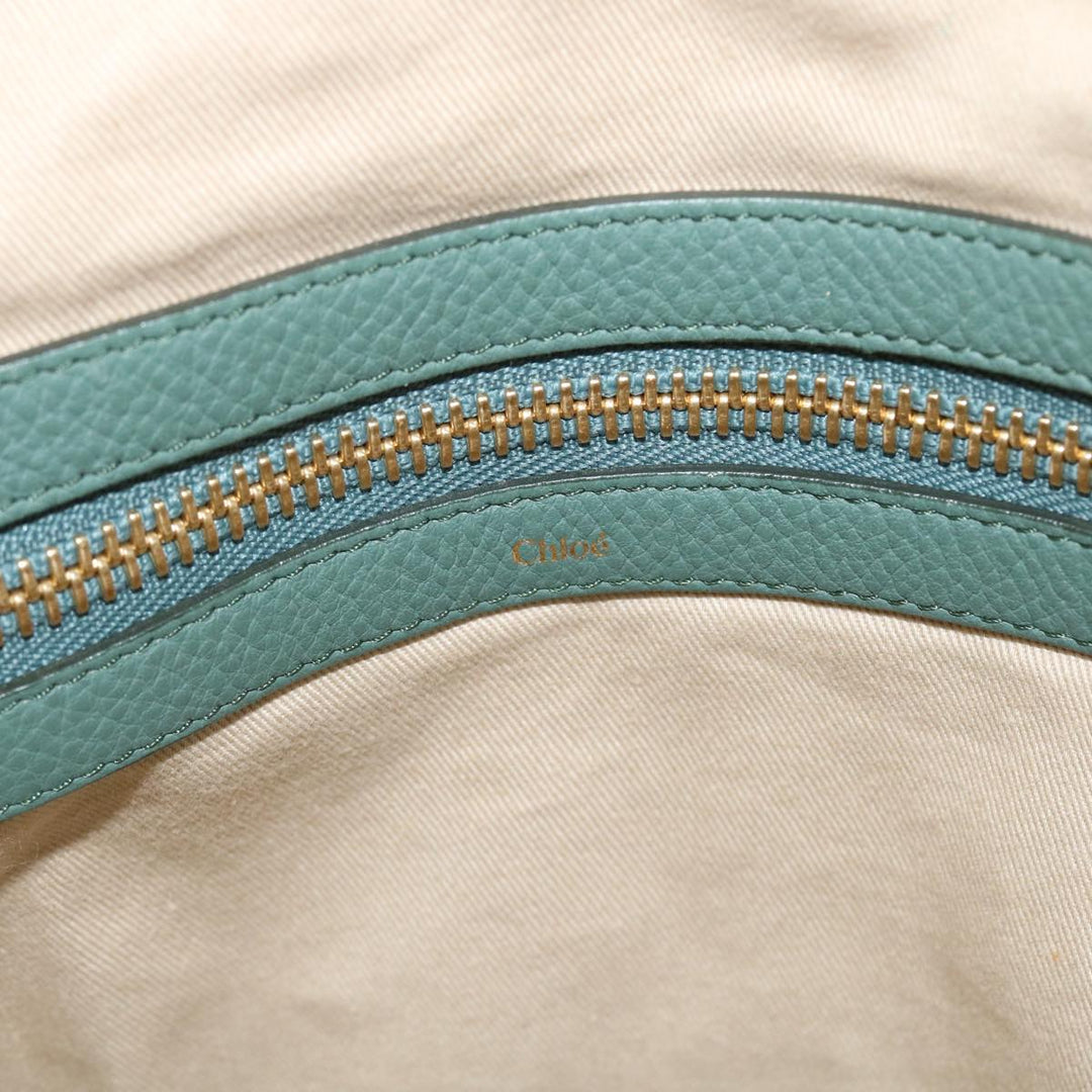 Chloe Tote Bag Leather Green bs8301