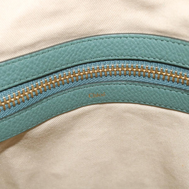 Chloe Tote Bag Leather Green bs8301