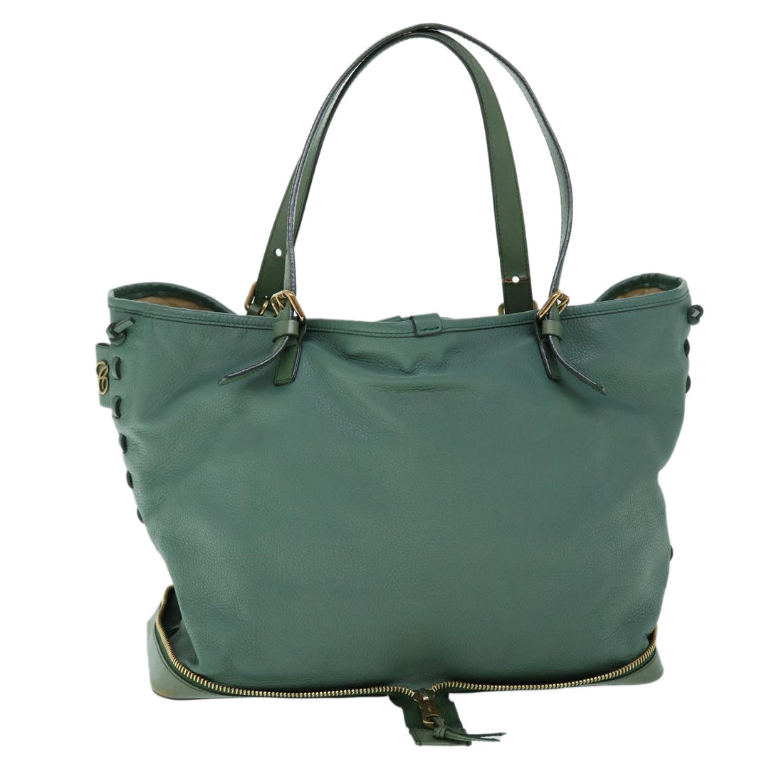 Chloe Tote Bag Leather Green bs8301