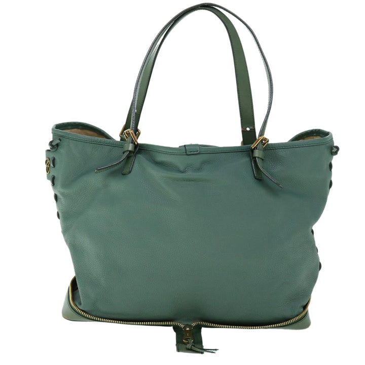 Chloe Tote Bag Leather Green bs8301