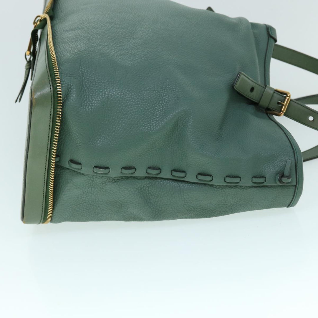 Chloe Tote Bag Leather Green bs8301