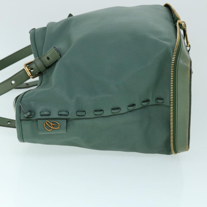 Chloe Tote Bag Leather Green bs8301