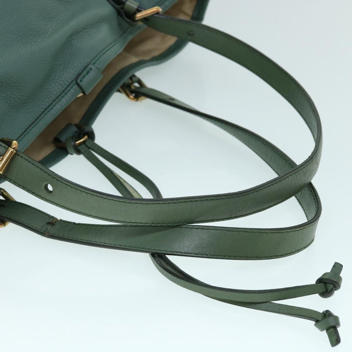 Chloe Tote Bag Leather Green bs8301