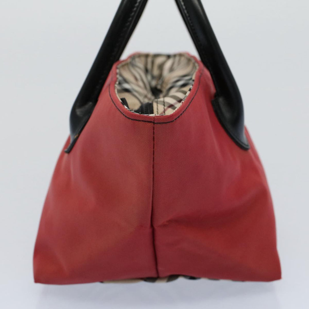 Burberry Blue Label Hand Bag Nylon Red Auth bs8360