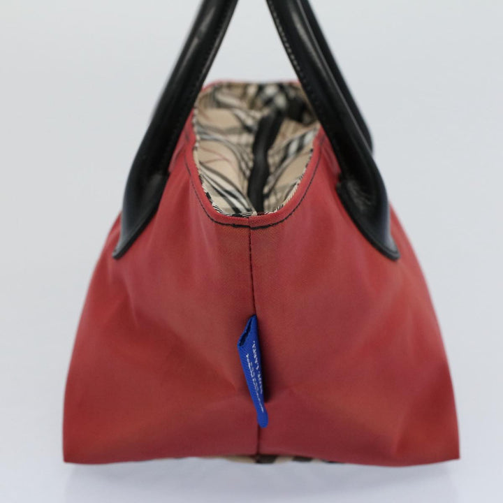 Burberry Blue Label Hand Bag Nylon Red Auth bs8360